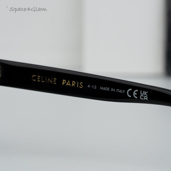 BRAND NEW Celine CL40261I 01A Black Dark Grey Wraparound Unisex Sunglasses - Picture 7 of 8